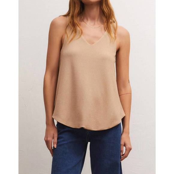 Z Supply Champagne LS Top